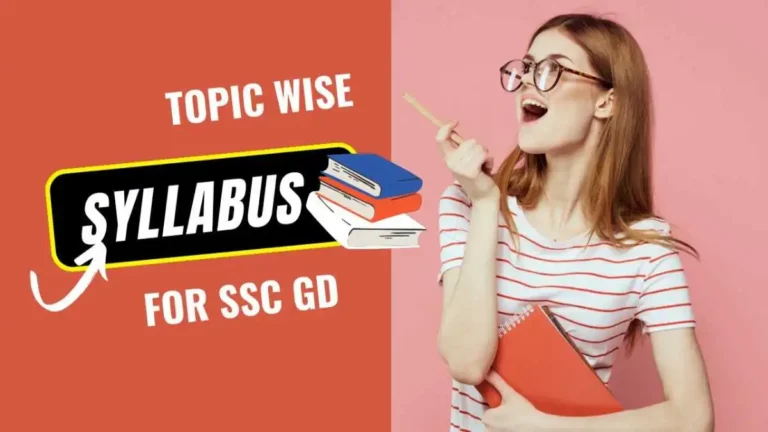 SSC GD syllabus Topic Wise In Hindi