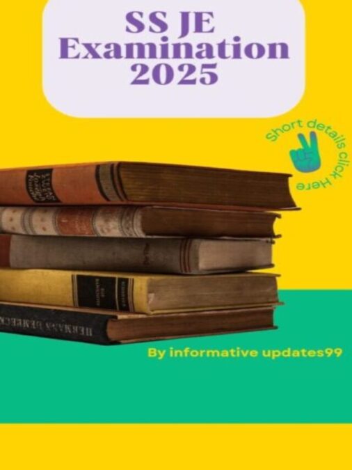 SSC Junior Engineer JE Online Form 2025