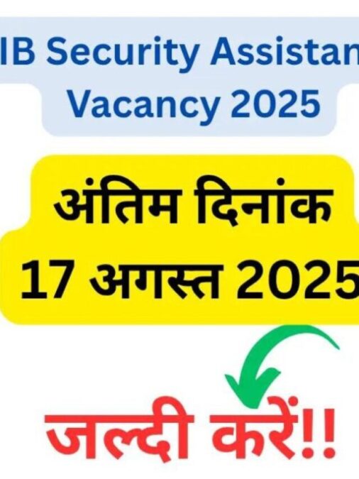 IB Security Assistant Vacancy 2025